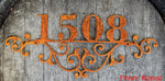 Load image into Gallery viewer, Flourished Metal Home Address Sign
