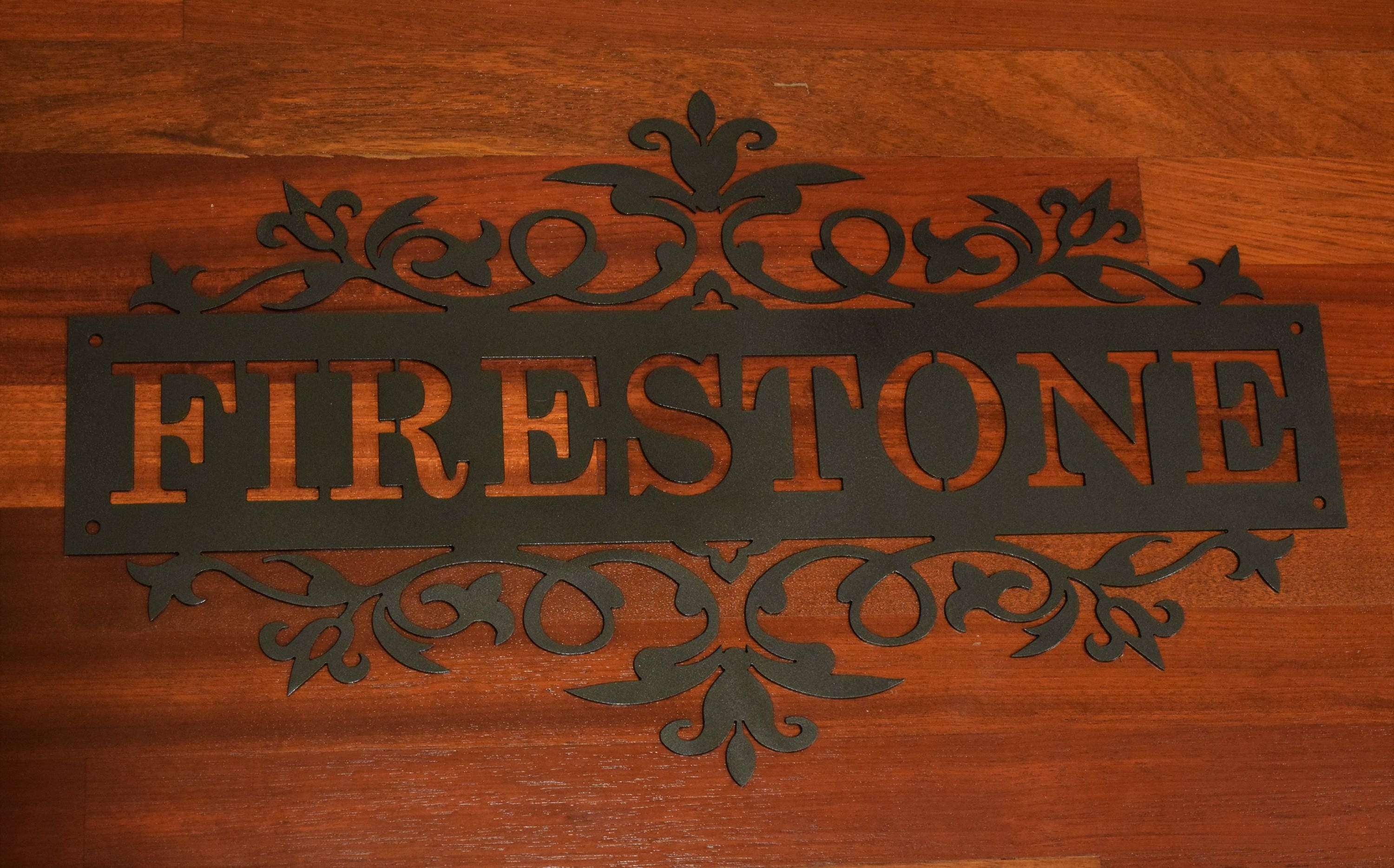Personalized Flourished flower Name Sign