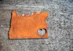Load image into Gallery viewer, Metal Oregon Cutout With Heart
