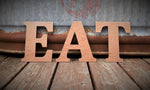 Load image into Gallery viewer, Metal EAT Letters Sign
