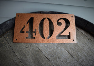Metal Horizontal Home Address Sign