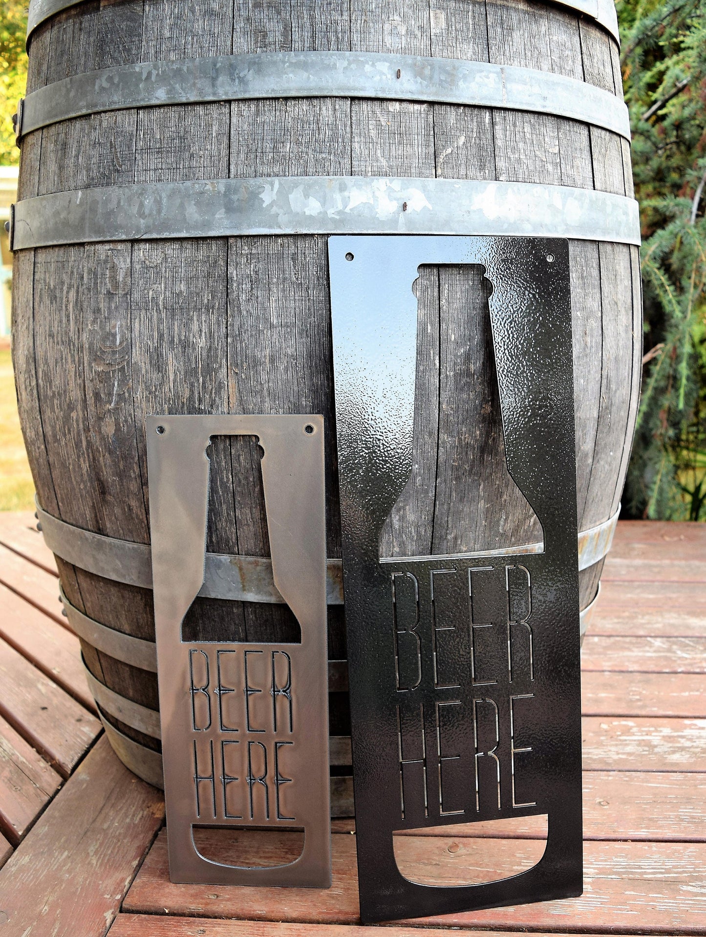 Beer Here Metal Sign