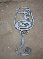 Load image into Gallery viewer, Abstract Steel Wine Glass
