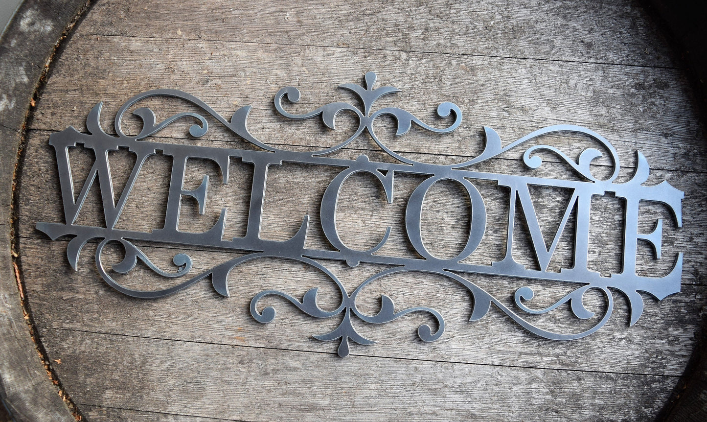 Custom Metal Flourished Garden sign