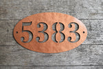Load image into Gallery viewer, Metal Oval Horizontal Address Sign
