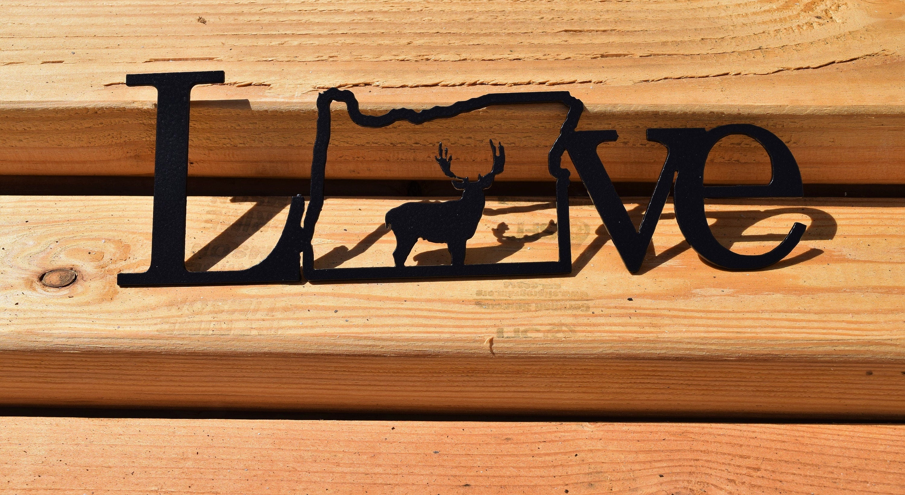 Metal Oregon Love Sign