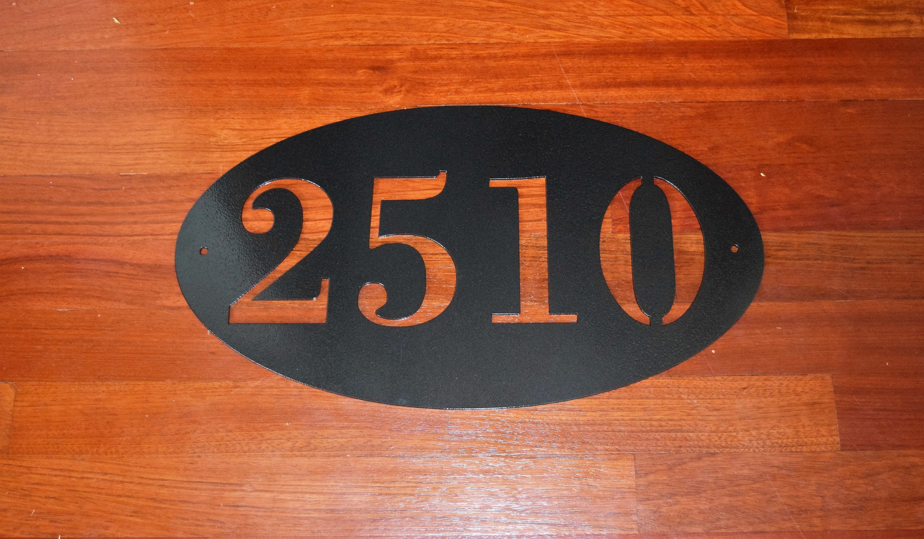 Metal Oval Horizontal Address Sign