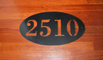 Load image into Gallery viewer, Metal Oval Horizontal Address Sign

