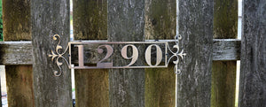 Custom Horizontal Flourish-End Address Sign