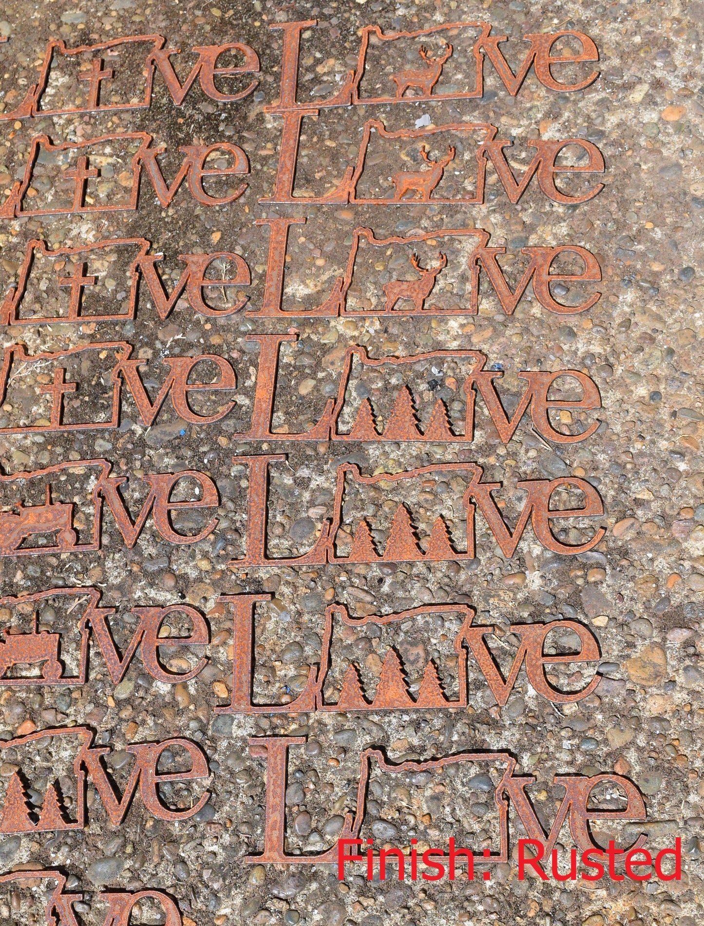 Metal Oregon Love Sign