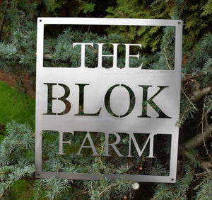 Personalized Metal Farm Sign