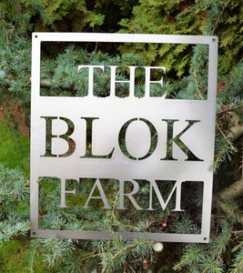 Personalized Metal Farm Sign