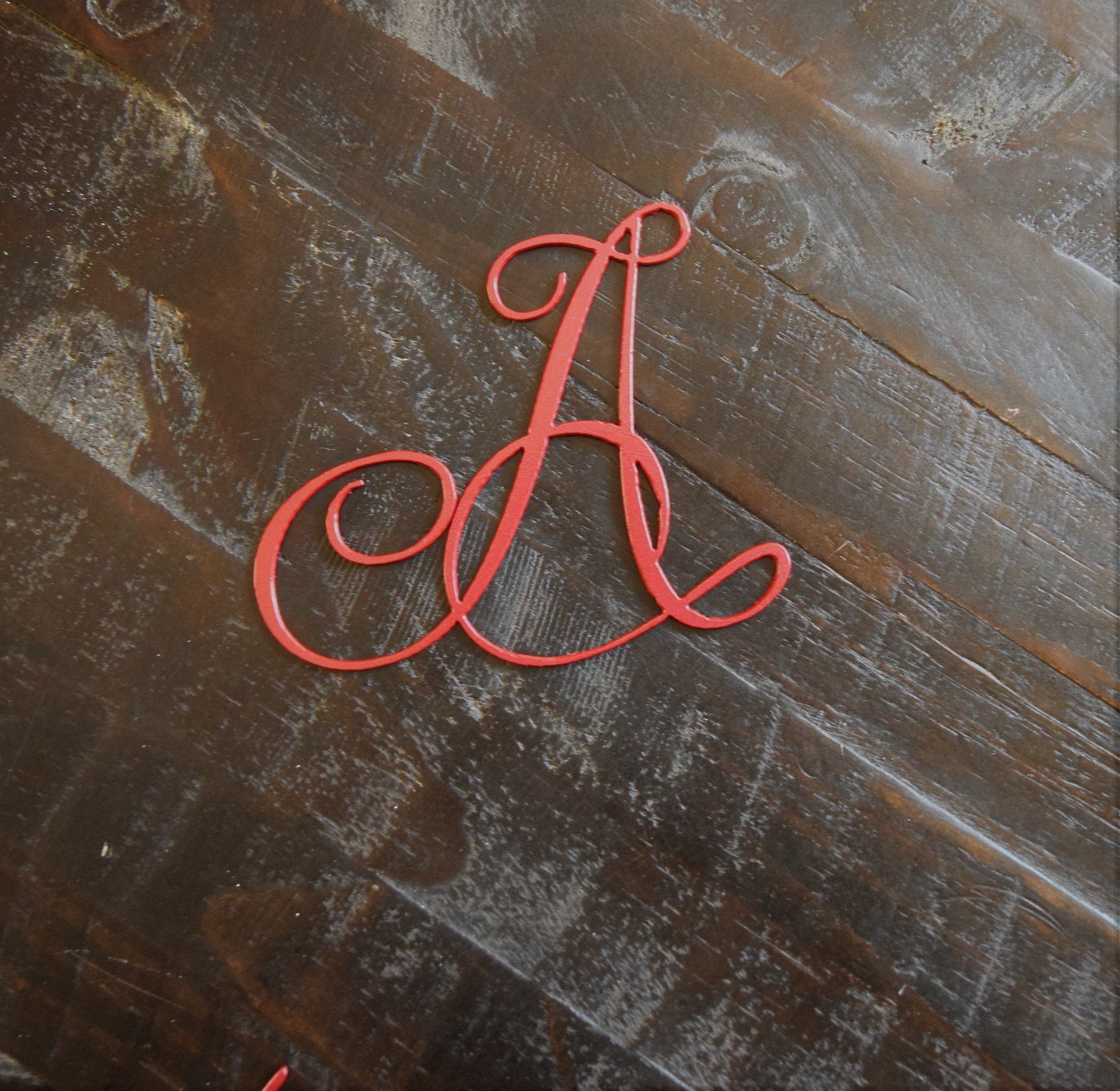 Fancy Script Letter Ornaments