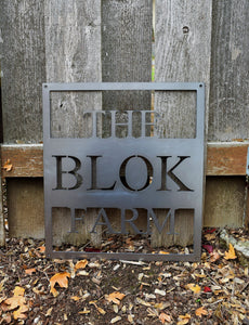 Personalized Metal Farm Sign