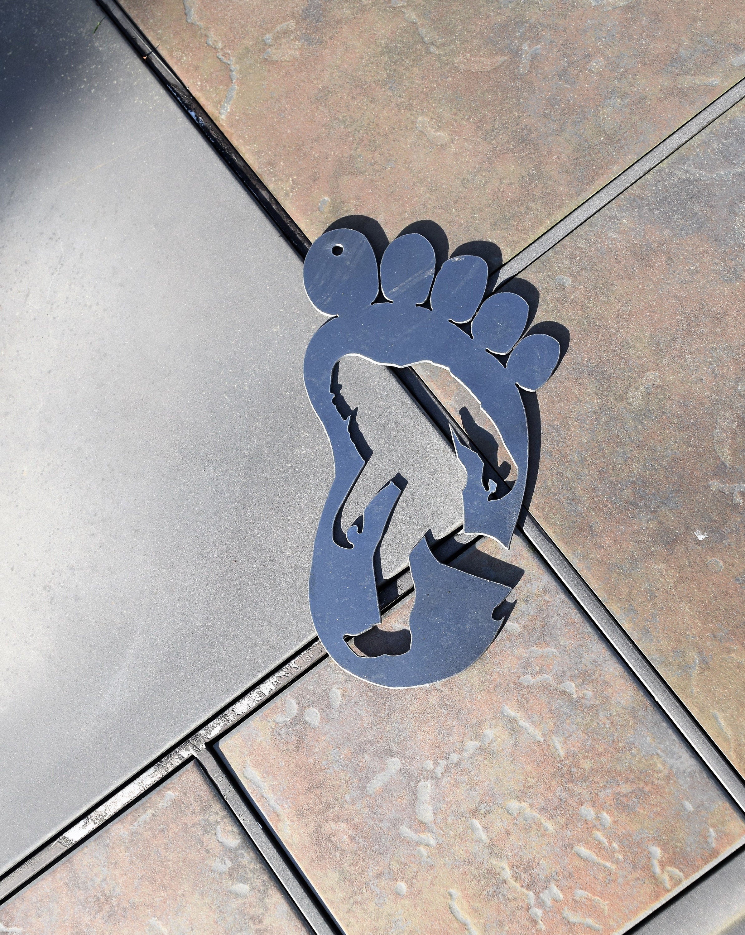 Sasquatch Footprint Metal Sign
