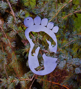 Sasquatch Footprint Metal Sign