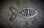 Load image into Gallery viewer, Jesus Fish Metal Sign
