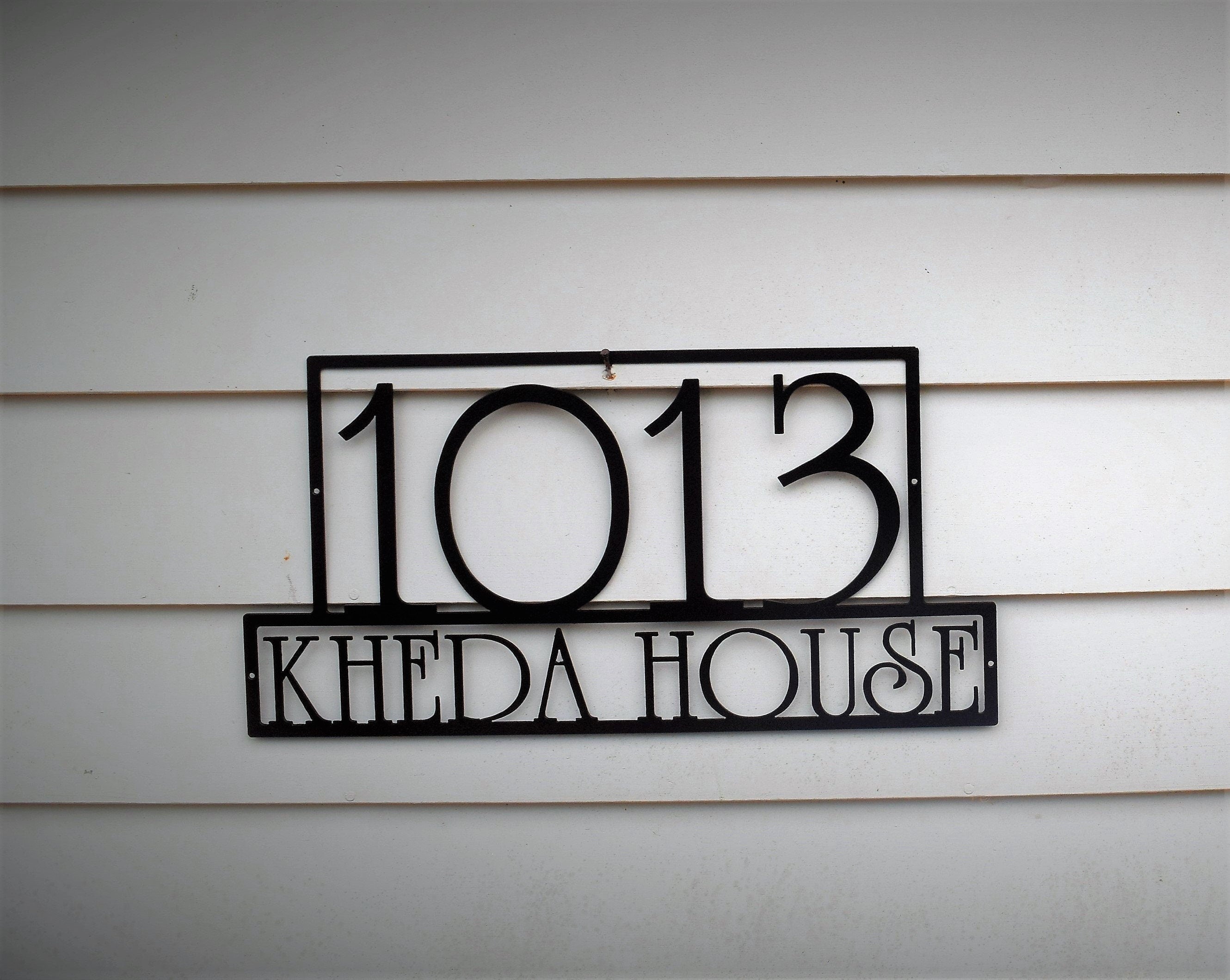 Horizontal Modern Building Sign Custom Horizontal Modern Address Sign