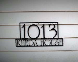 Custom Horizontal Modern Address Sign