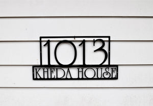 Custom Horizontal Modern Address Sign