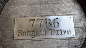 Bodini Font Horizontal Metal Home Address