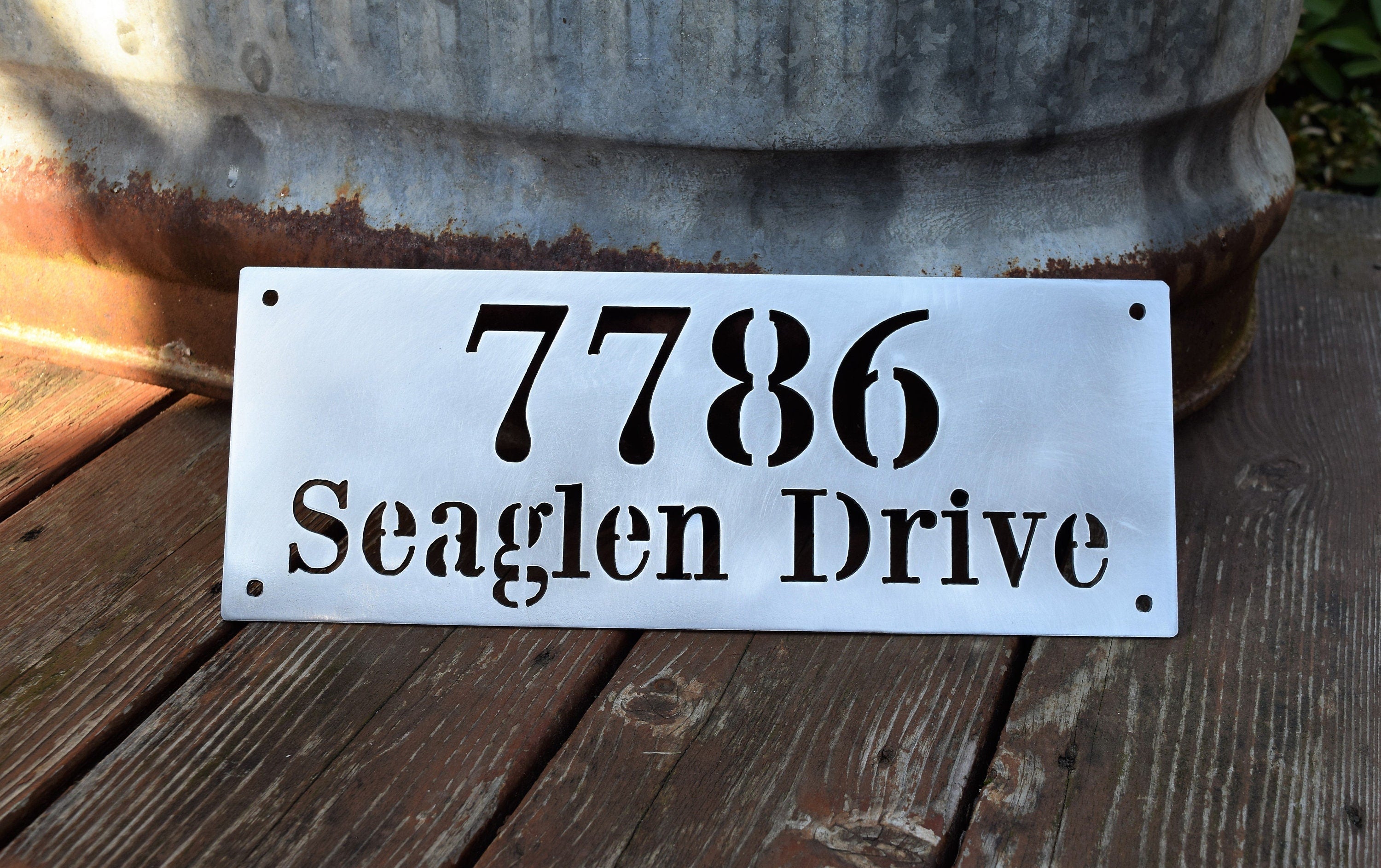 Bodini Font Horizontal Metal Home Address