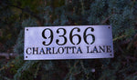 Load image into Gallery viewer, Horizontal Metal Home Address Numbers and Street Name
