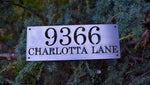 Load image into Gallery viewer, Horizontal Metal Home Address Numbers and Street Name
