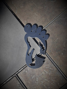 Sasquatch Footprint Metal Sign