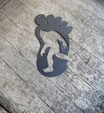 Load image into Gallery viewer, Sasquatch Footprint Metal Sign
