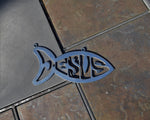 Load image into Gallery viewer, Jesus Fish Metal Sign
