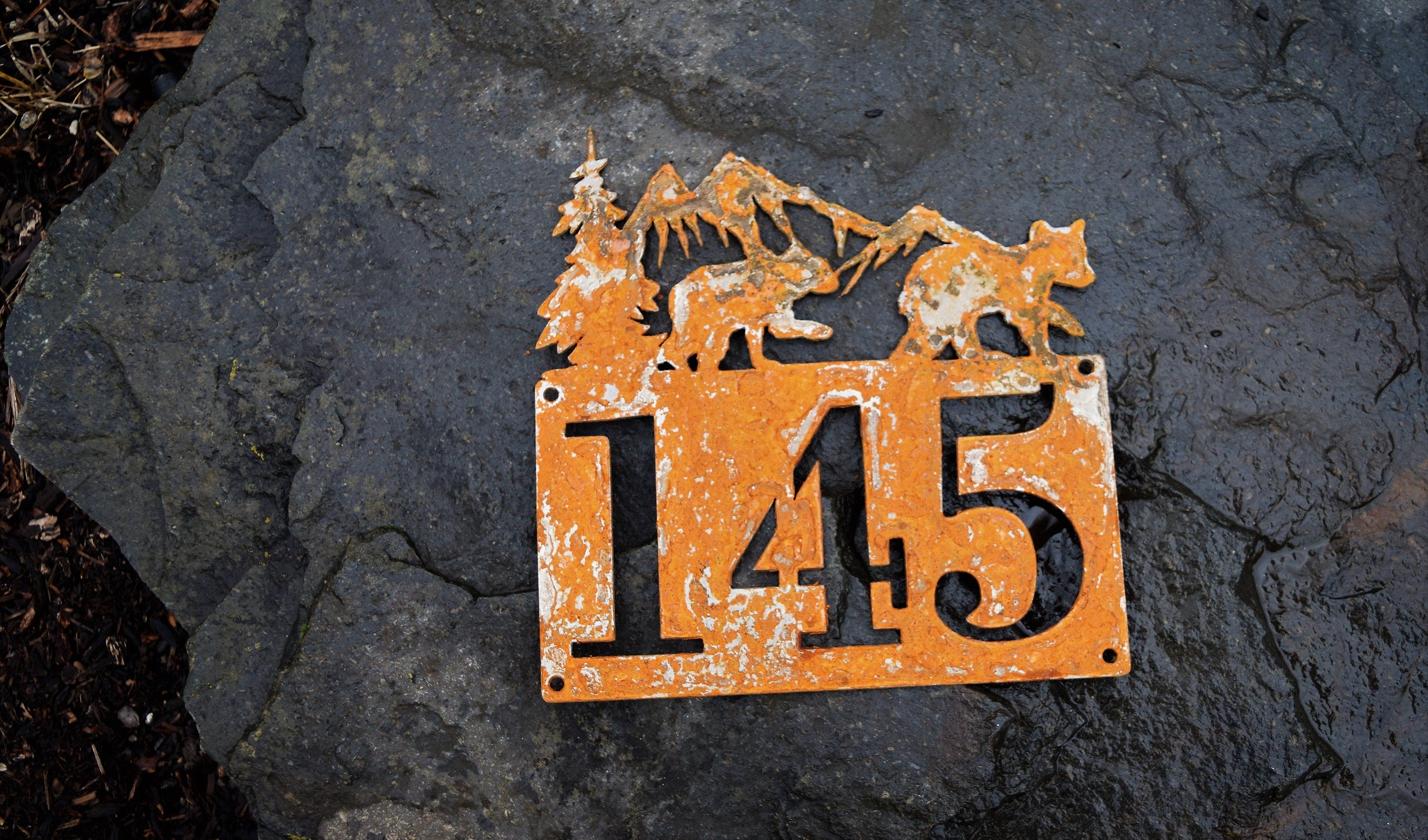 Bear Theme Horizontal Home Address Sign