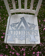 Load image into Gallery viewer, Personalized Split-Monogram Metal Name Sign
