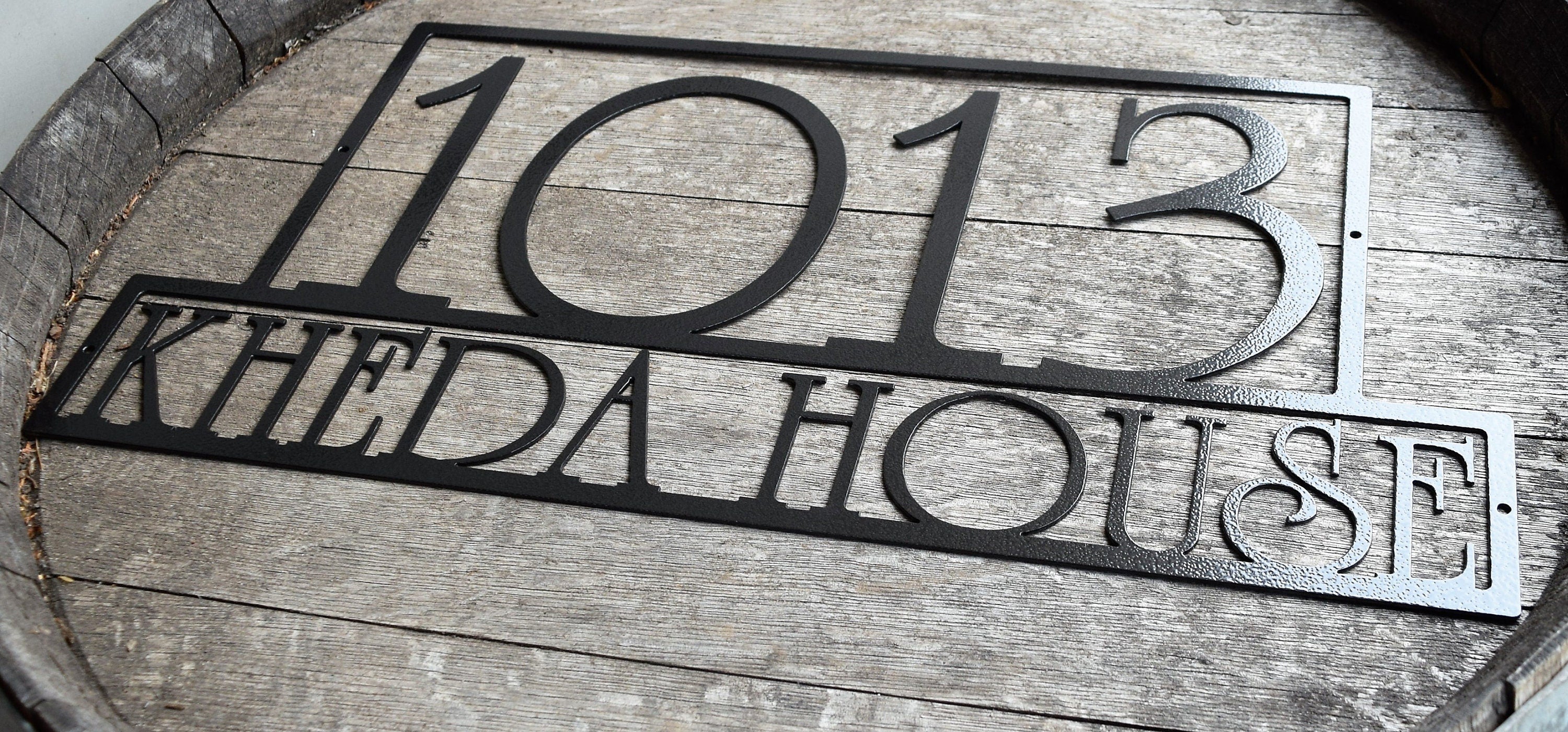 Custom Horizontal Modern Address Sign