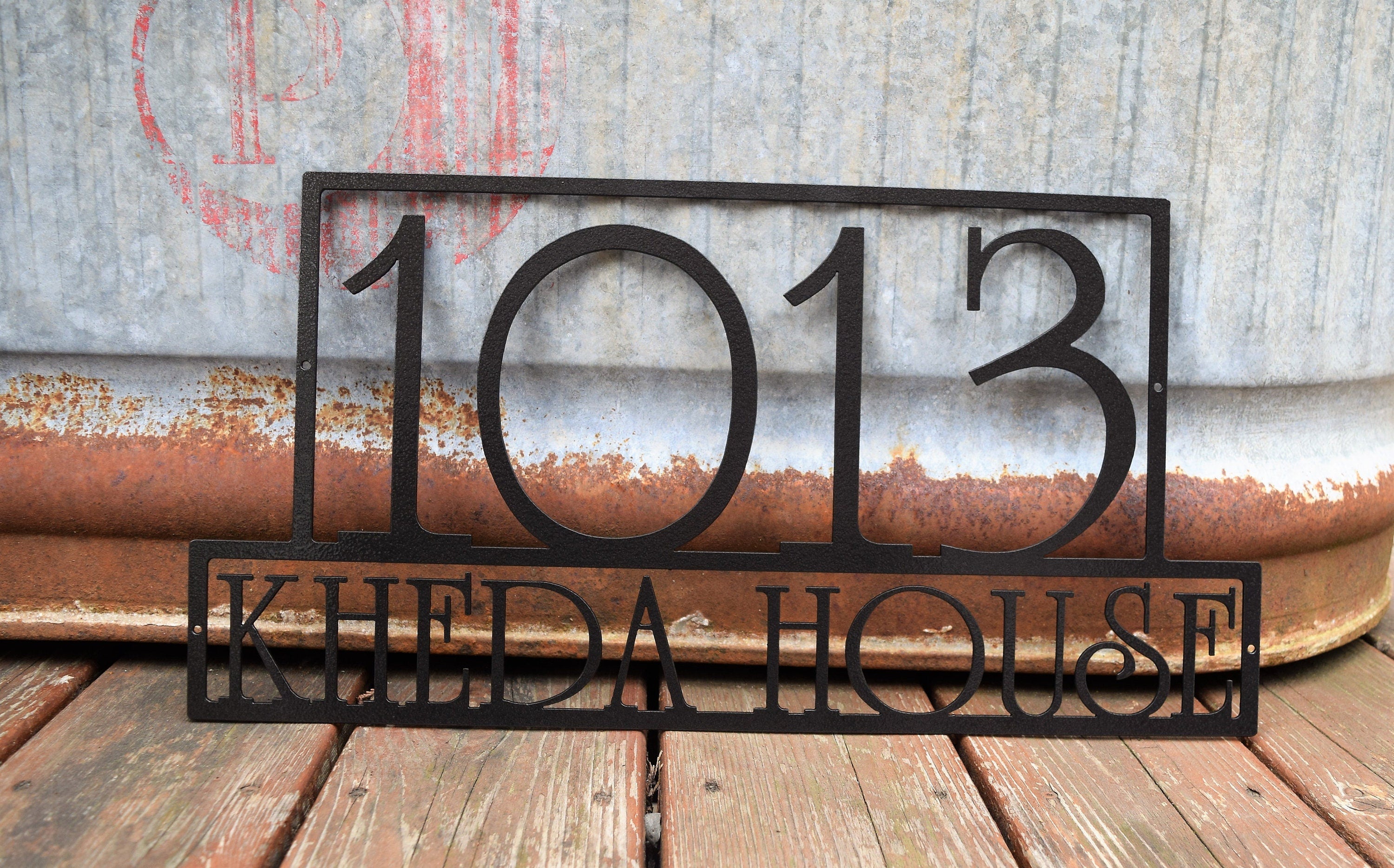 Custom Horizontal Modern Address Sign custom-horizontal-modern-address-sign