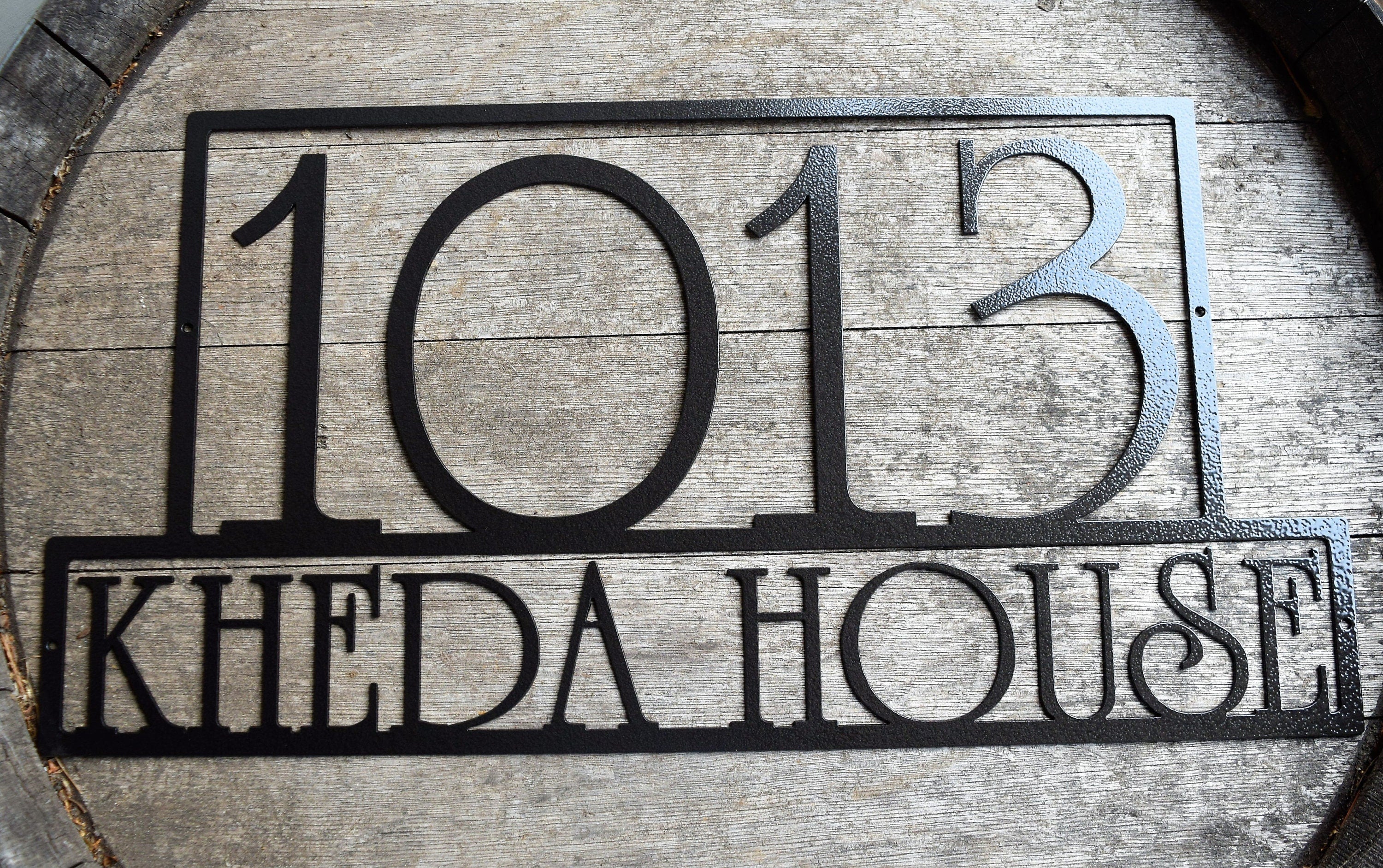 Custom Horizontal Modern Address Sign