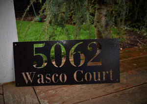 Bodini Font Horizontal Metal Home Address