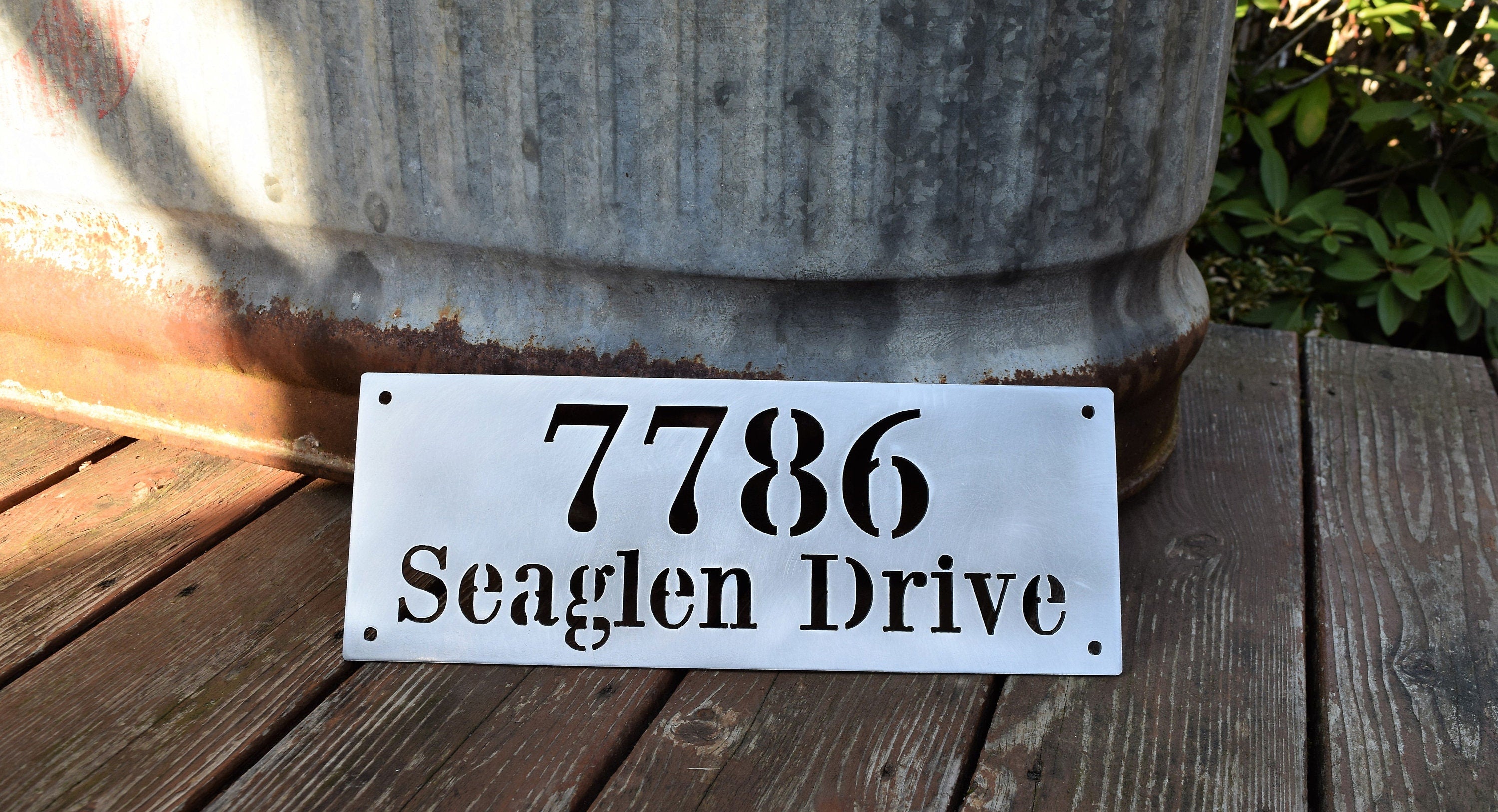 Bodini Font Horizontal Metal Home Address