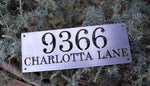 Load image into Gallery viewer, Horizontal Metal Home Address Numbers and Street Name
