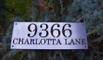 Load image into Gallery viewer, Horizontal Metal Home Address Numbers and Street Name
