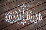 Load image into Gallery viewer, Horizontal Oval Flourished Home Address Sign

