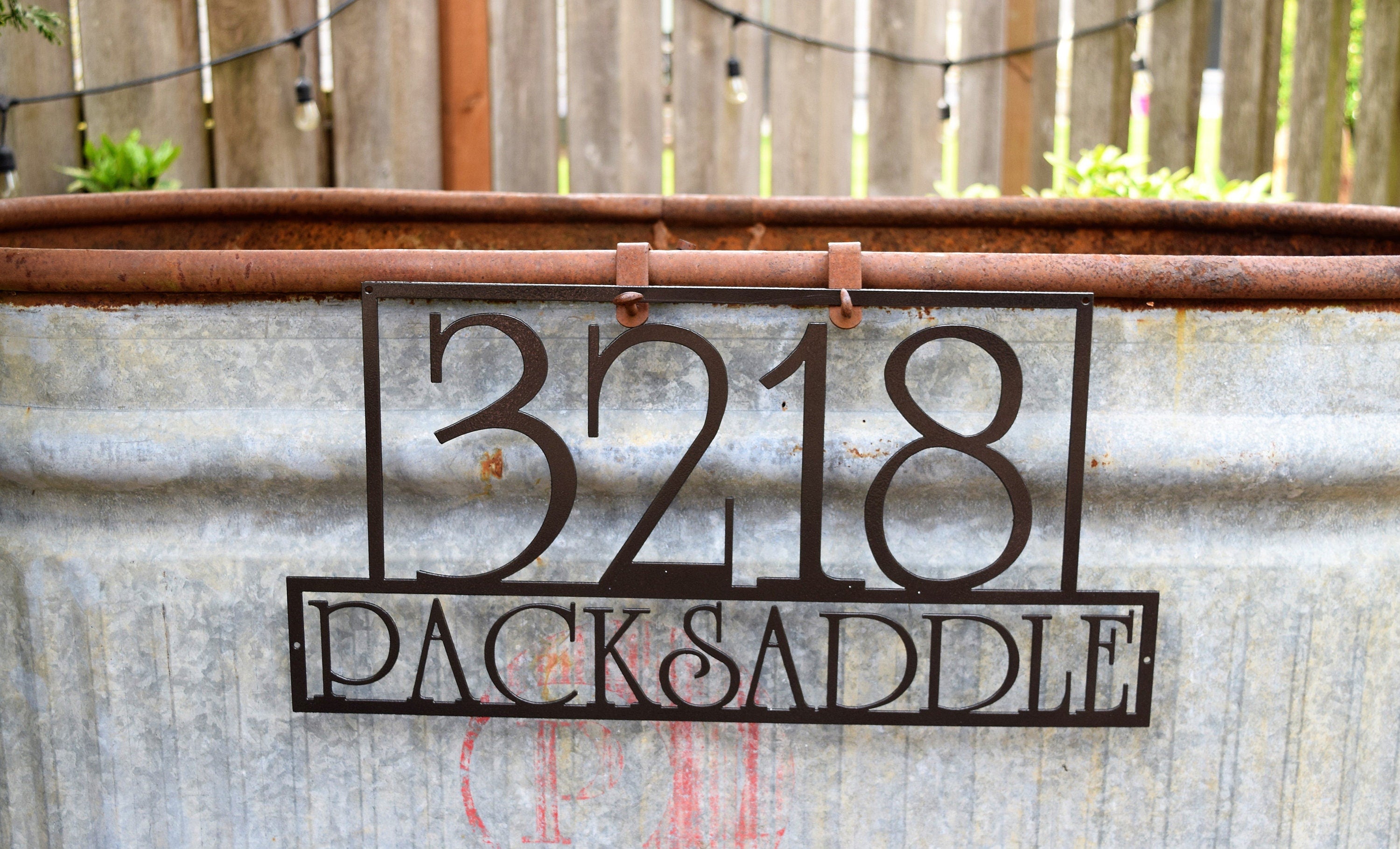 Custom Horizontal Modern Address Sign