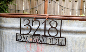 Custom Horizontal Modern Address Sign