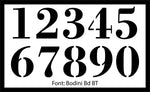 Load image into Gallery viewer, Vertical Metal Outdoor Home Address Sign End Flourish
