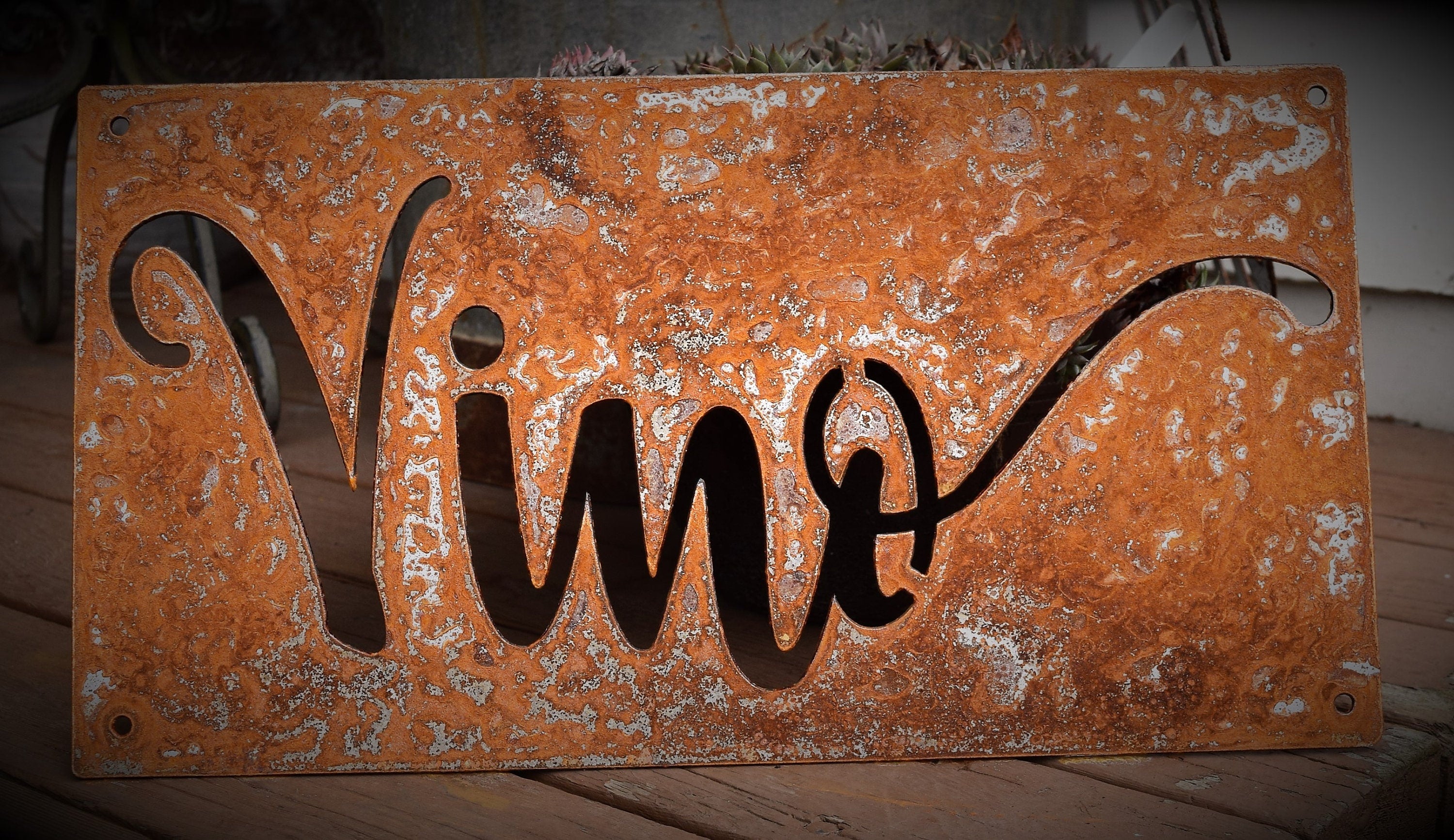 Wine Script Sign