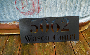 Bodini Font Horizontal Metal Home Address