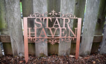 Load image into Gallery viewer, Custom Steel Flourished Staked Garden Sign
