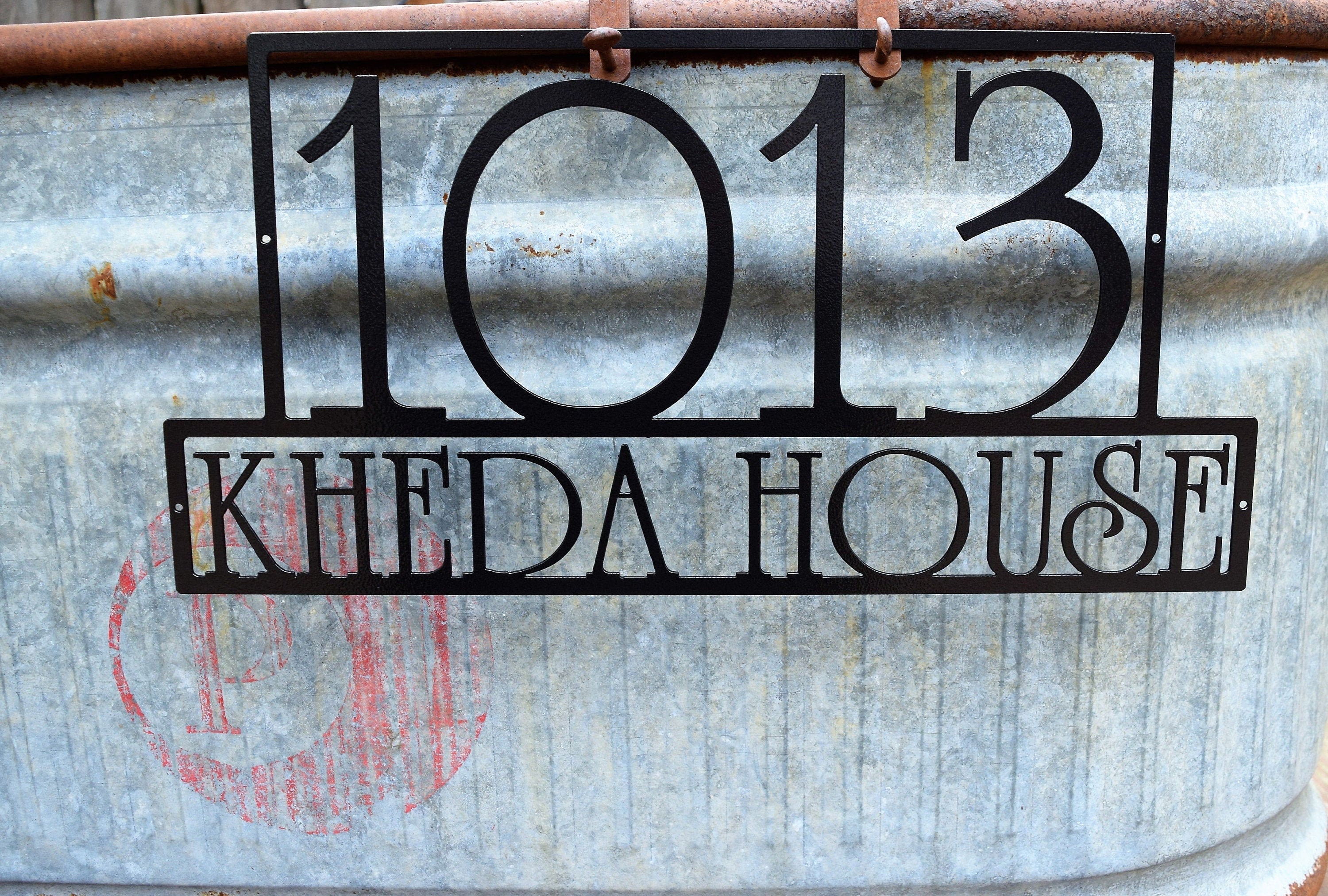 Custom Horizontal Modern Address Sign