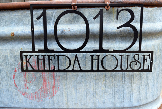 Custom Horizontal Modern Address Sign