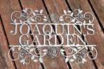 Load image into Gallery viewer, Custom Metal Rose-Flourish Garden Sign
